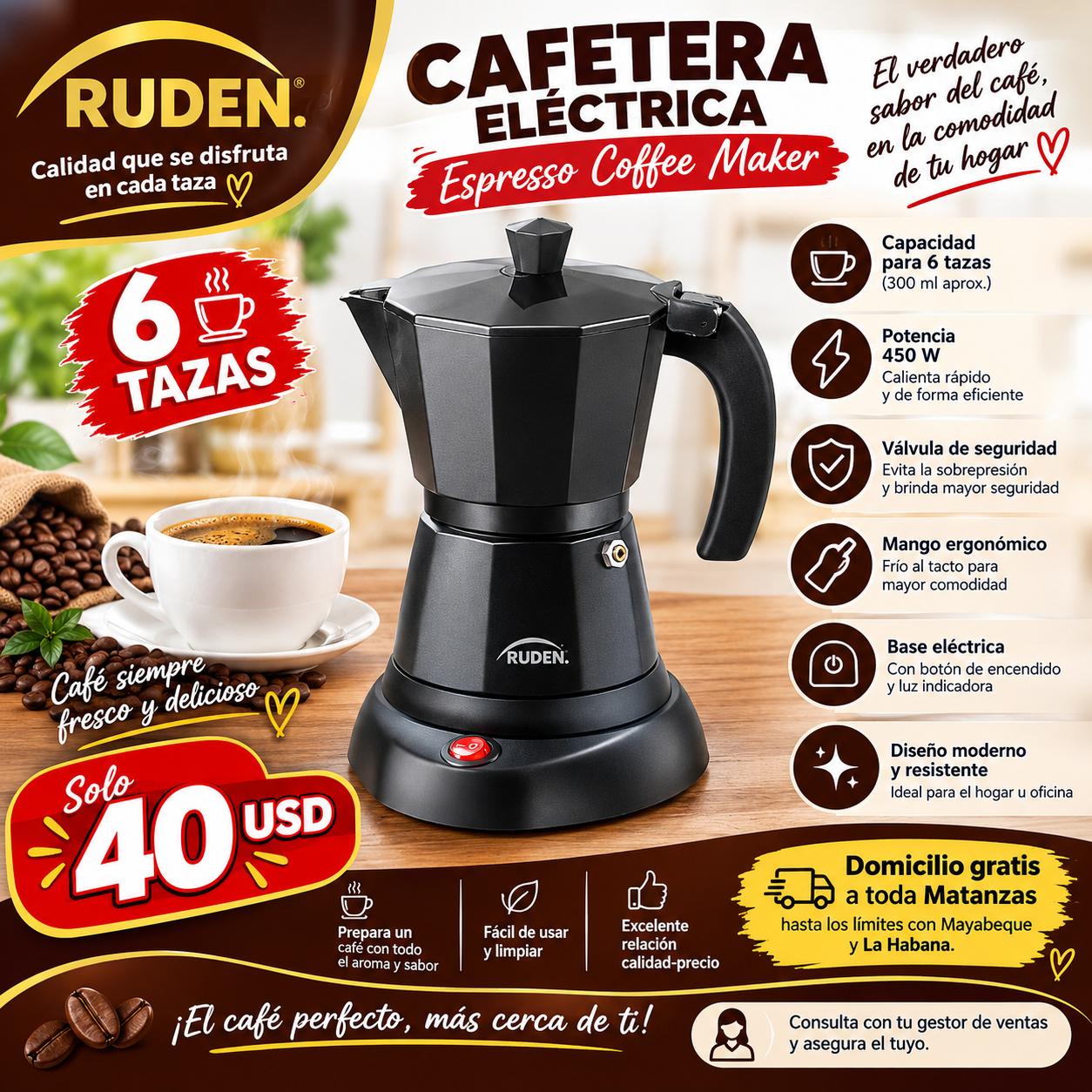 Cafetera Electrica Ruden
