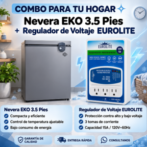 Kit Nevera 3.5 pies EKO + Protector